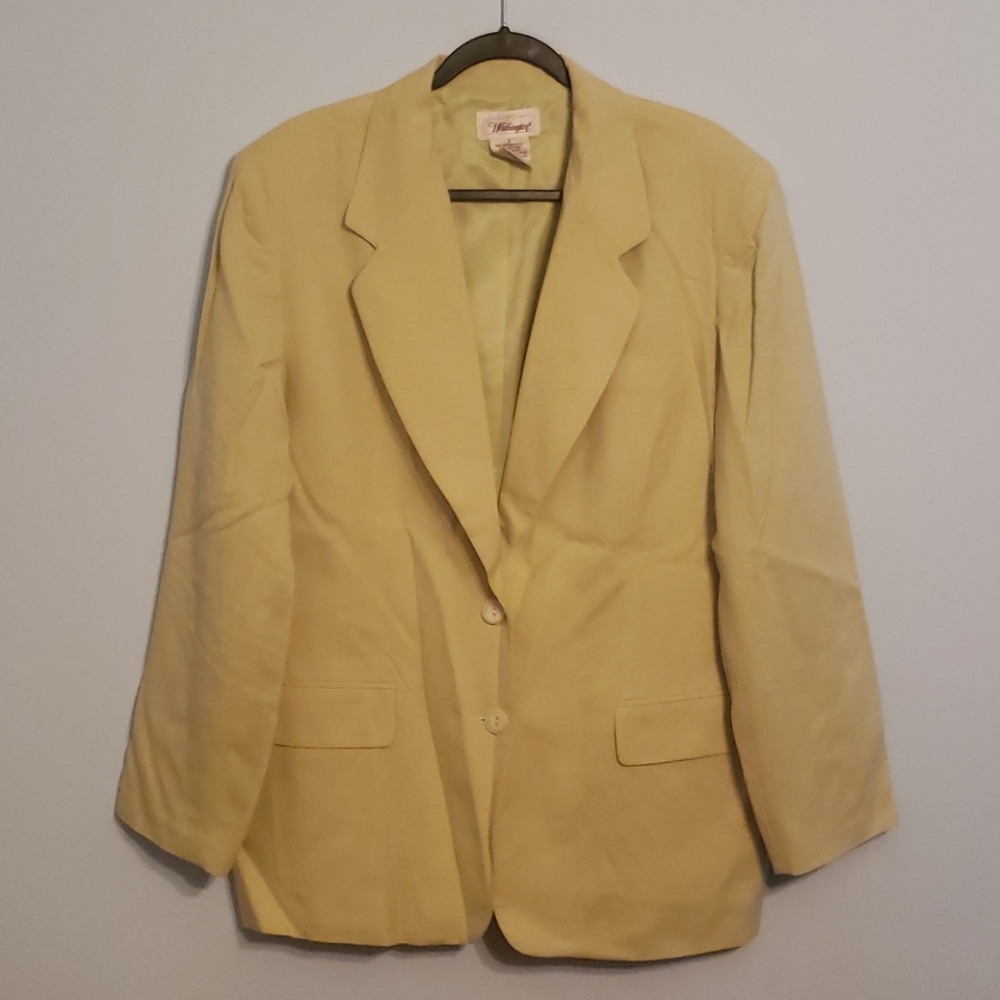Women's vintage lime button blazer